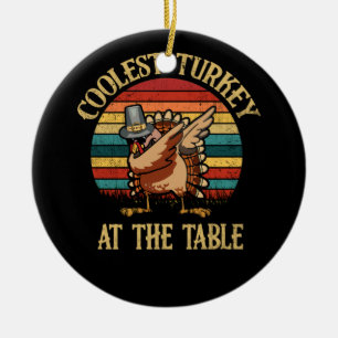 Décoration En Céramique Thanksgiving Coolest Turquie à la table Dabbing