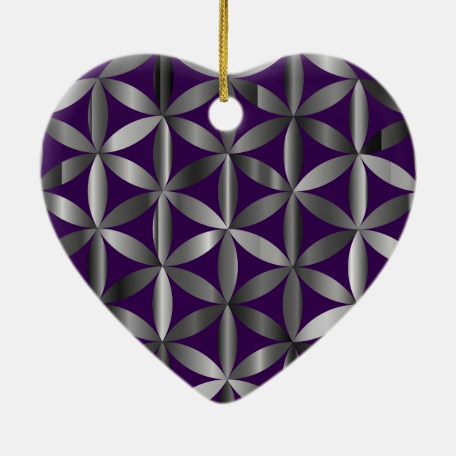 Décoration En Céramique The Beautiful Flower of Life Valentines Day Tree  (Dos)