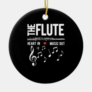 Décoration En Céramique The Flute Heart In Music Out