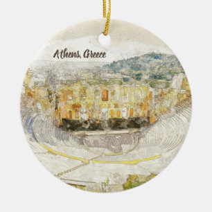 Décoration En Céramique Théâtre antique d'Hérodion, Athènes, Grèce