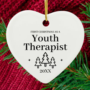 Décoration En Céramique Thérapeute de la jeunesse Nouveau travail Noël