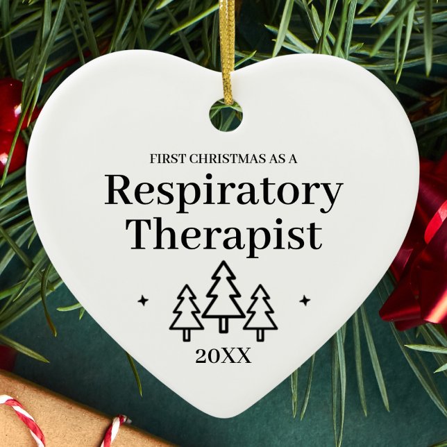 Décoration En Céramique Thérapeute respiratoire Nouveau emploi Noël (Respiratory Therapist New Job Christmas Ceramic Ornament
)
