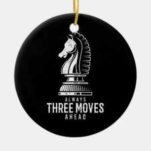 Décoration En Céramique Three Moves Ahead I Chess Matt Game Chess Piece