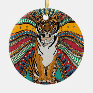 Décoration En Céramique Tigre indien