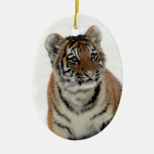 Décoration En Céramique Tigre mou dans la neige