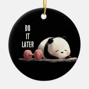 Décoration En Céramique Tired Panda Gym – Dessins de sport drôles et migno