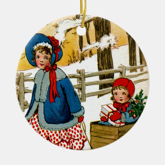 Décoration En Céramique Tirer la traîne (Devant)