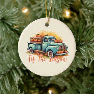 Décoration En Céramique 'Tis The Season - Camion rustique avec Citrouilles