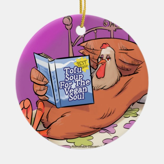 Décoration En Céramique Tofu Vegan Soul drôle (Devant)
