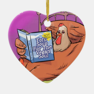 Décoration En Céramique Tofu Vegan Soul drôle