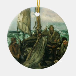 Décoration En Céramique Toilers of the Sea d'Edouard Manet, Art vintage