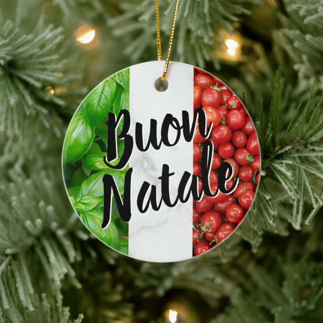 Décoration En Céramique Tomate Basil Buon Natale (Arbre)