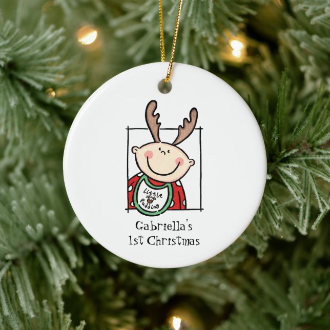 Décoration En Céramique Tonalité de peau claire personnalisée Baby Face 1e (Arbre)