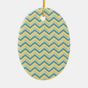 Décoration En Céramique Topaz Parties scintillant Chevron Motif