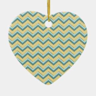 Décoration En Céramique Topaz Parties scintillant Chevron Motif