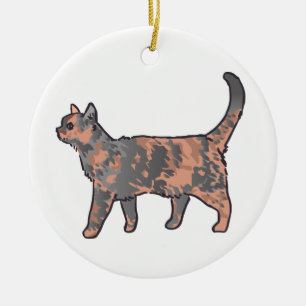 Décoration En Céramique Tortoiseshell Cat