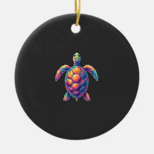 Décoration En Céramique Tortue boîte orientale Colorful Splash (2)