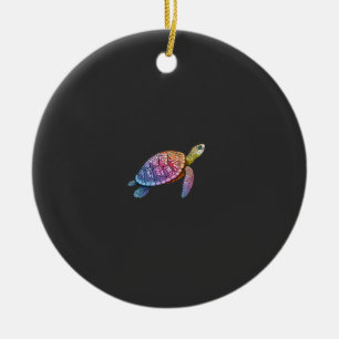 Décoration En Céramique Tortue boîte orientale Colorful Splash (3)