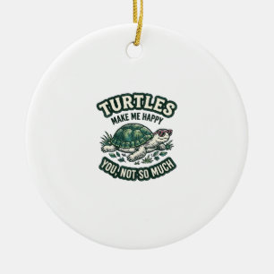 Décoration En Céramique Tortue Drôle Me Rends Heureux Vintage 