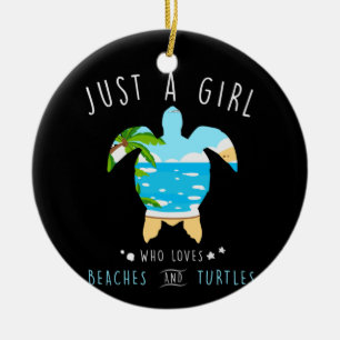 Décoration En Céramique Tortue Juste Une Fille Qui Aime Les Plages Et Les