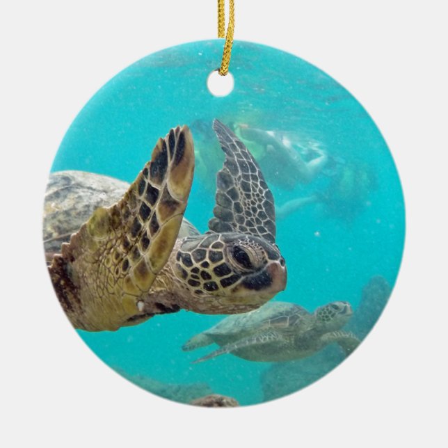 Décoration En Céramique Tortues d'Hawaii (Devant)