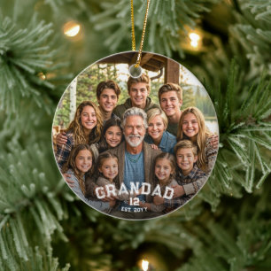 Décoration En Céramique Total Grands Photo Varsity Grand-père Est Année Hé