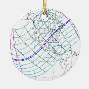 Décoration En Céramique Total Solaire Eclipse 2024 Global Path