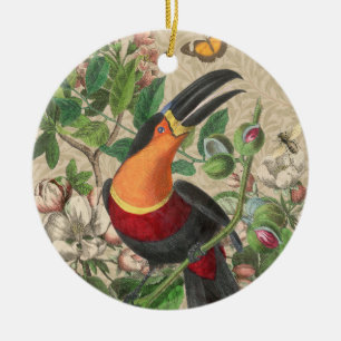 Décoration En Céramique Toucan Jungle Tropical Bird Belle antique