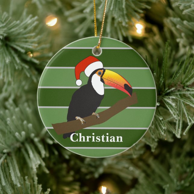Décoration En Céramique Toucan - Spécial Noël (Arbre)