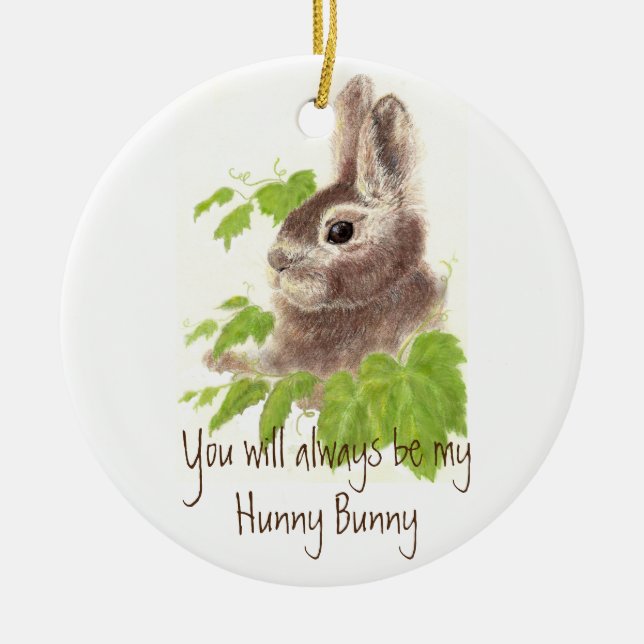 Décoration En Céramique Toujours être mon citation lapin lapin Hunny (Devant)