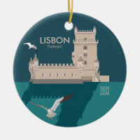 Tour de Belem de Lisbonne dans le style poster vin