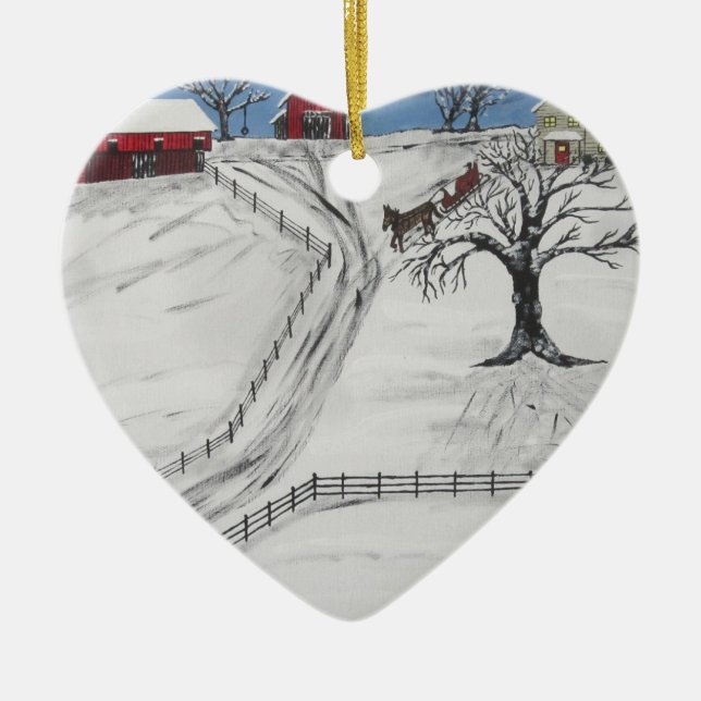 Décoration En Céramique Tour de la Pennsylvanie Sleigh (Devant)