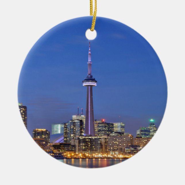 Décoration En Céramique Tour de NC à Toronto la nuit (Devant)