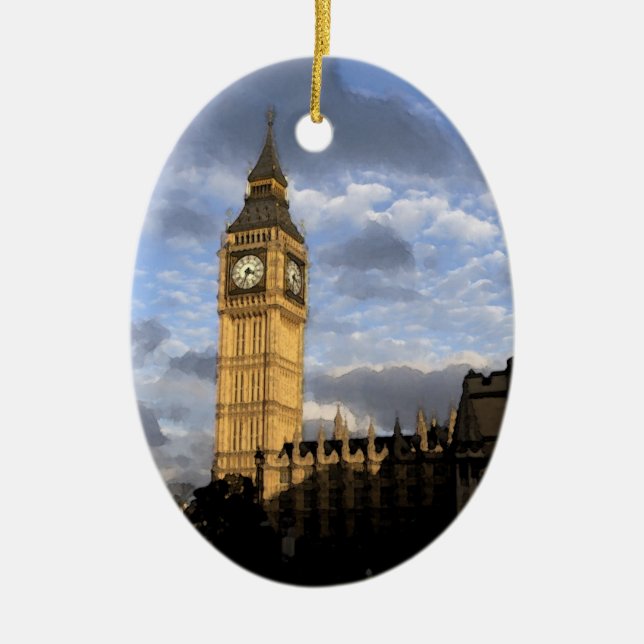 Décoration En Céramique Tour d'horloge (Devant)