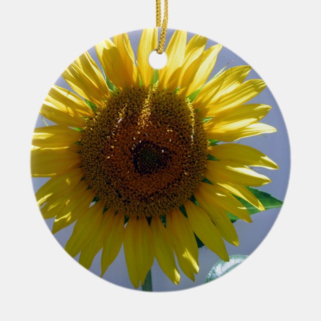 Décoration En Céramique Tournesol jaune (Devant)