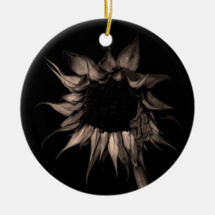 Décoration En Céramique Tournesol - Sepia Fine Art Photographie Cool uniqu