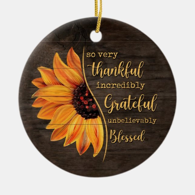 Décoration En Céramique Tournesol Si Merci Incroyablement Gratuit (Devant)