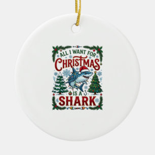 Décoration En Céramique Tous veulent des arbres de Noël Shark