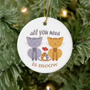 Décoration En Céramique Tout ce dont vous avez besoin est miaou chats de l