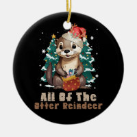 Tout le renne de loutres drôle animal de Noël F