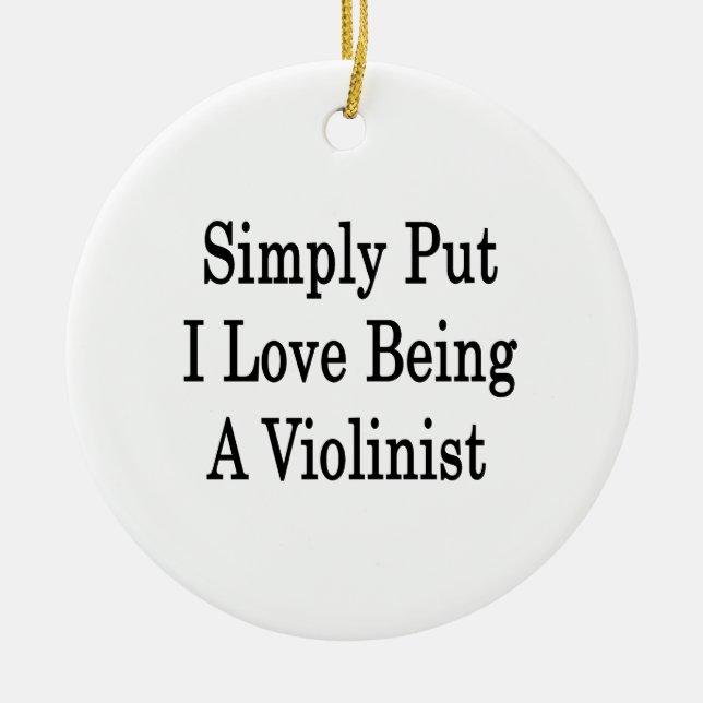 Décoration En Céramique Tout simplement j'aime être un violoniste (Devant)