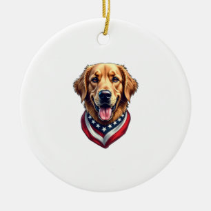 Décoration En Céramique Tout Tee Vintage Retriever Américain Doré 4