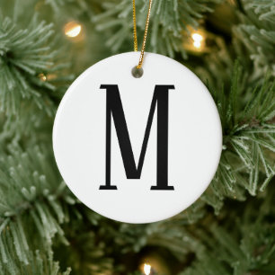 Décoration En Céramique Toute lettre   Couleurs noires et blanches ou do-i