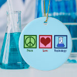 Décoration En Céramique Toxicologie Peace Love<br><div class="desc">Peace Love Toxicology. Un don de toxicologue cool pour un scientifique qui travaille dans un laboratoire comme expert en poison et en empoisonnement. Soutenez les chercheurs en toxicité avec ce design mignon!</div>