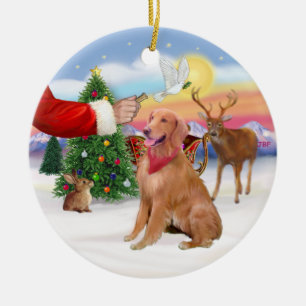 Décoration En Céramique Traite pour un Golden Retriever