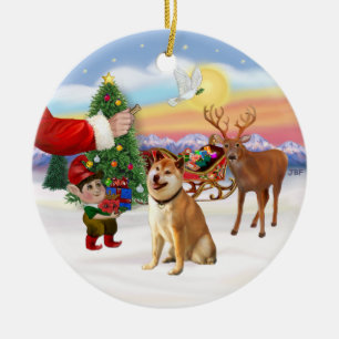 Décoration En Céramique Traitement pour un Shiba Inu