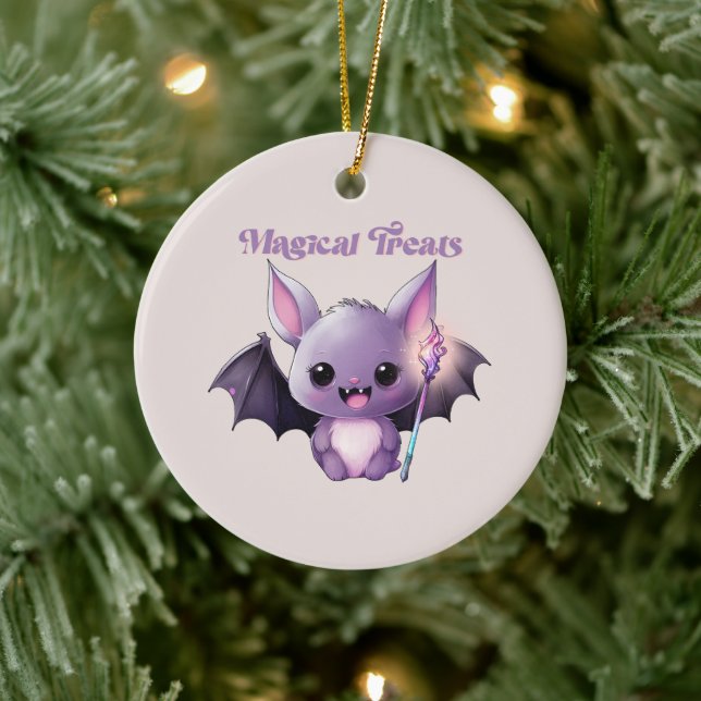 Décoration En Céramique Traitements magiques avec Bats mignons (Arbre)