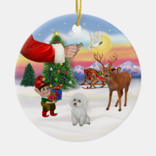 Décoration En Céramique Traiter pour un caniche blanc (jouet)