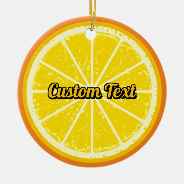 Décoration En Céramique tranche orange (Devant)