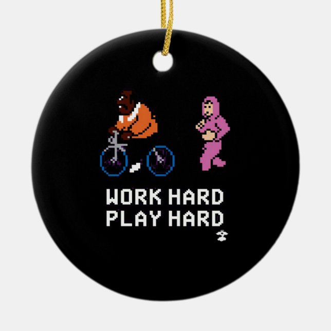 Décoration En Céramique Travailler dur Jouer si dur - Cloud Neuf Classic (Devant)